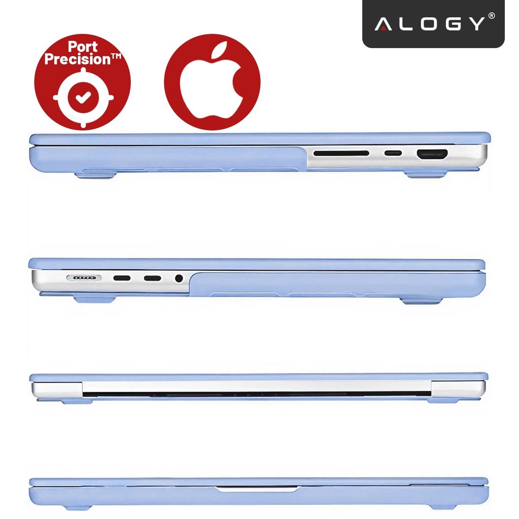 Etui Do Apple Macbook Pro 14 2021-2024 (M1/M2/M3/M4) - Elastyczna, Matowa Obudowa Ochronna, Lekka I Odporna - Alogy Airguard™ Lawendowy