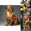Creative Panda Dolphin Lion Leopard Dog Animal Resin Led Night Light Ornament For Desk