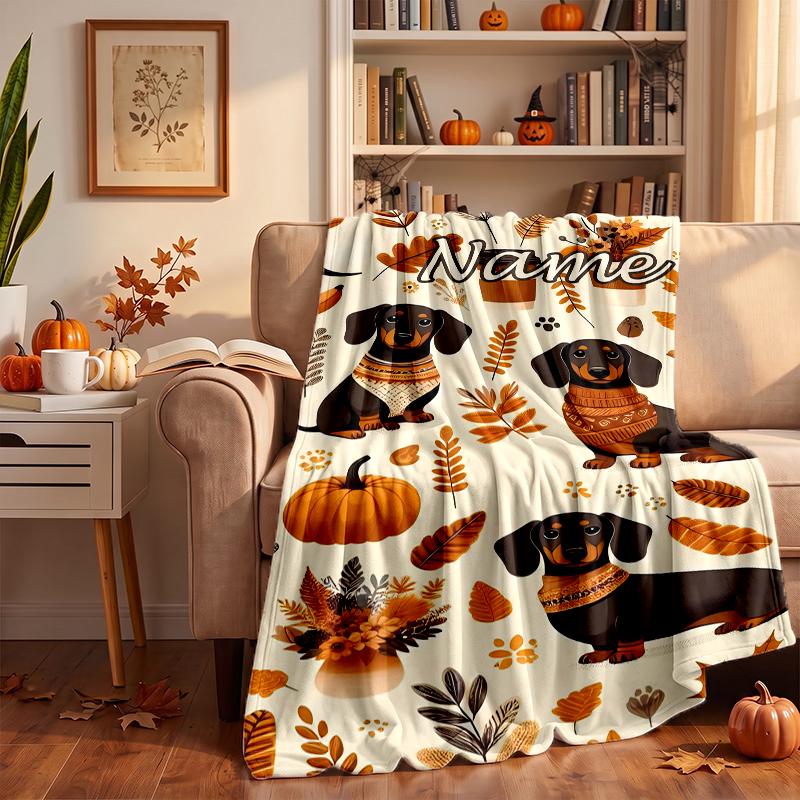 Cute PUPPY Custom Flannel Blankets Soft Warm Cozy Throws for Home Decor Holiday Gifts