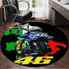 1PC Valentino Rider Round Rug, Non-slip Chair Mat, Home Decor, Circle Carpet Perfect for Office, Bedroom, Living Room,Christmas gift