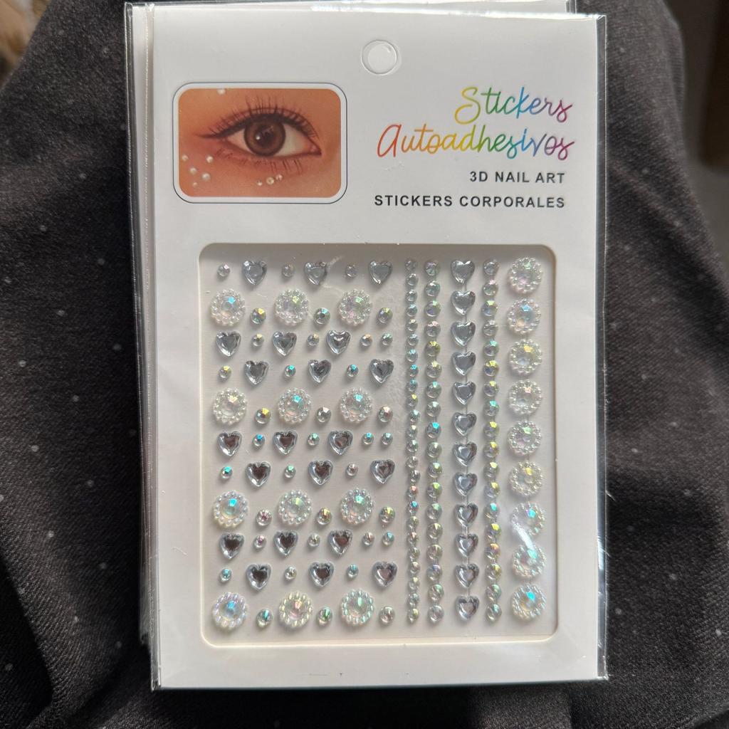 Алмазная кристаллическая татуировка-наклейка, блестящая подводка для глаз, макияж для бровей, лицо, глаза, алмазные татуировки, рок-горный хрусталь, 3D наклейки-подводка для глаз