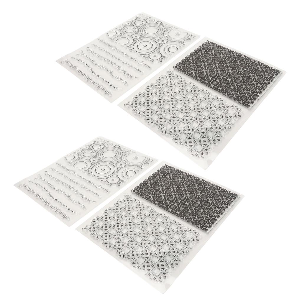 4 шт. Прозрачные штампы Интересный многоразовый материал Прозрачный внешний вид Тиснение Scr