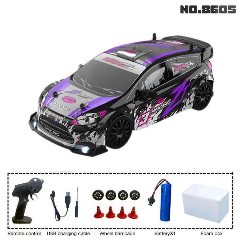 1:24 RC drift vehicle, Mustang 4WD cars, racing car with remote control, gift, competition racing car, children's toy