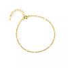 Sterling 18K Gold Plated Minimalist Chain Bracelet With Sparkle Discs Women Elegant Stackable Daily Wear