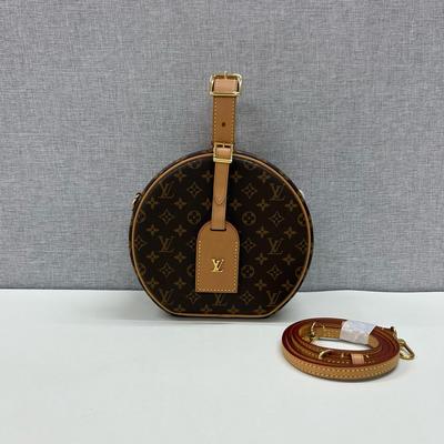 [Б/У] Маленькая Шляпная Коробка Monogram Canvas Кожаная Сумка на Плечо Средняя - Отличное Состояние #B8TCD2