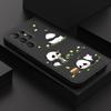 Милый чехол для телефона с милой пандой для iPhone 15 14 13 12 11 Samsung Galaxy A12 A52 S24 S23 Xiaomi POCO Redmi мягкий квадратный жидкий силиконовый чехол