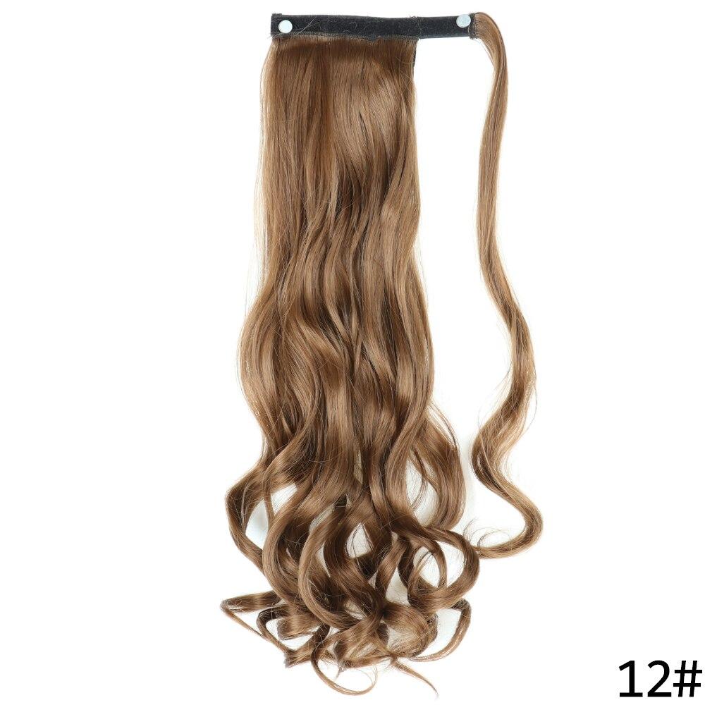 MERISIHAIR Women Long Straight Wrap Around Ponytail Synthetic Fiber Long Straight Wavy Hair Extensions Daily Wear