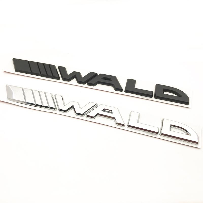 Car styling 3D metal WALD Black Bison Emblem Badge Decals Fender Rear Trunk Side Car Sticker for Mercedes-Benz E S