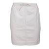 White Celia Leather Skirt Woman