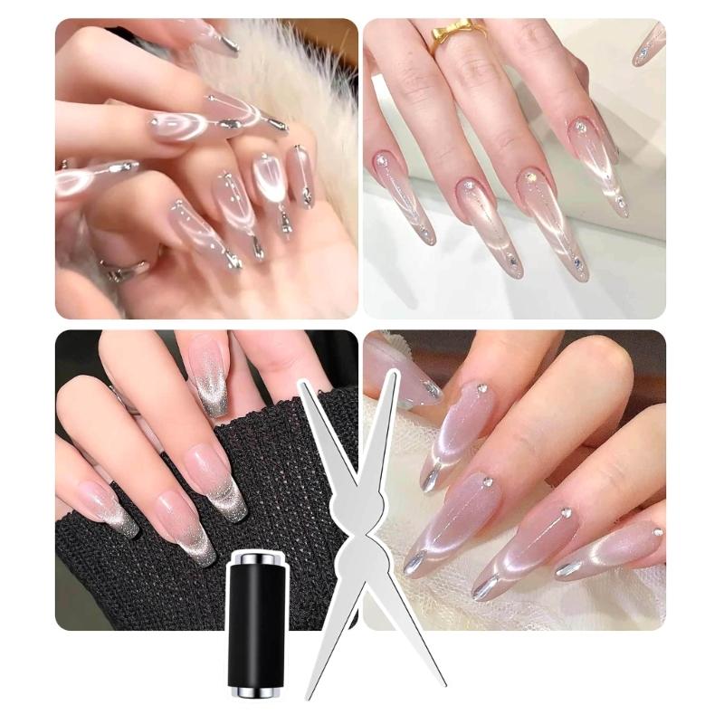 Professional French Cats Eye Magnets For Nail Art Strong Magnetic Force Material Portable Design Safe For DIY And Salon Use