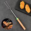 Telescopic BBQ Fork Stainless Steel U-shaped Kabob Skewers Extendable Marshmallow Hot Dog Roasting Sticks for Campfire Picnic Outdoor Cooking