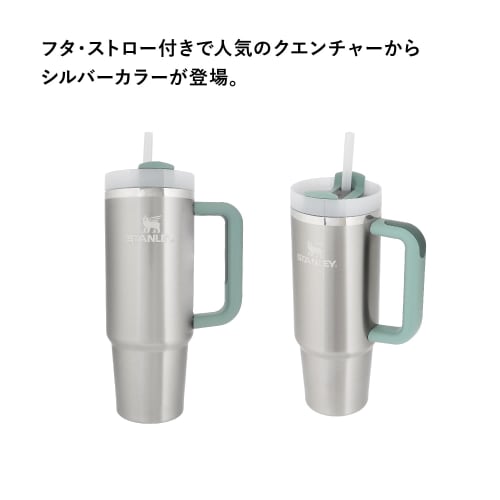 Термокружка STANLEY H2.0, 0,88 л, Серебристая, Изолированная бутылка для воды из нержавеющей стали с соломинкой, Идеально подходит для использования на открытом воздухе, Можно мыть в посудомоечной машине, Гарантия вкл.