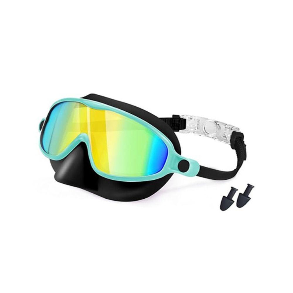 Wide View Toddlers Diving Glasses Nose Cover Swimming Eyewear Kids Swimming Glasses Aged 3-15