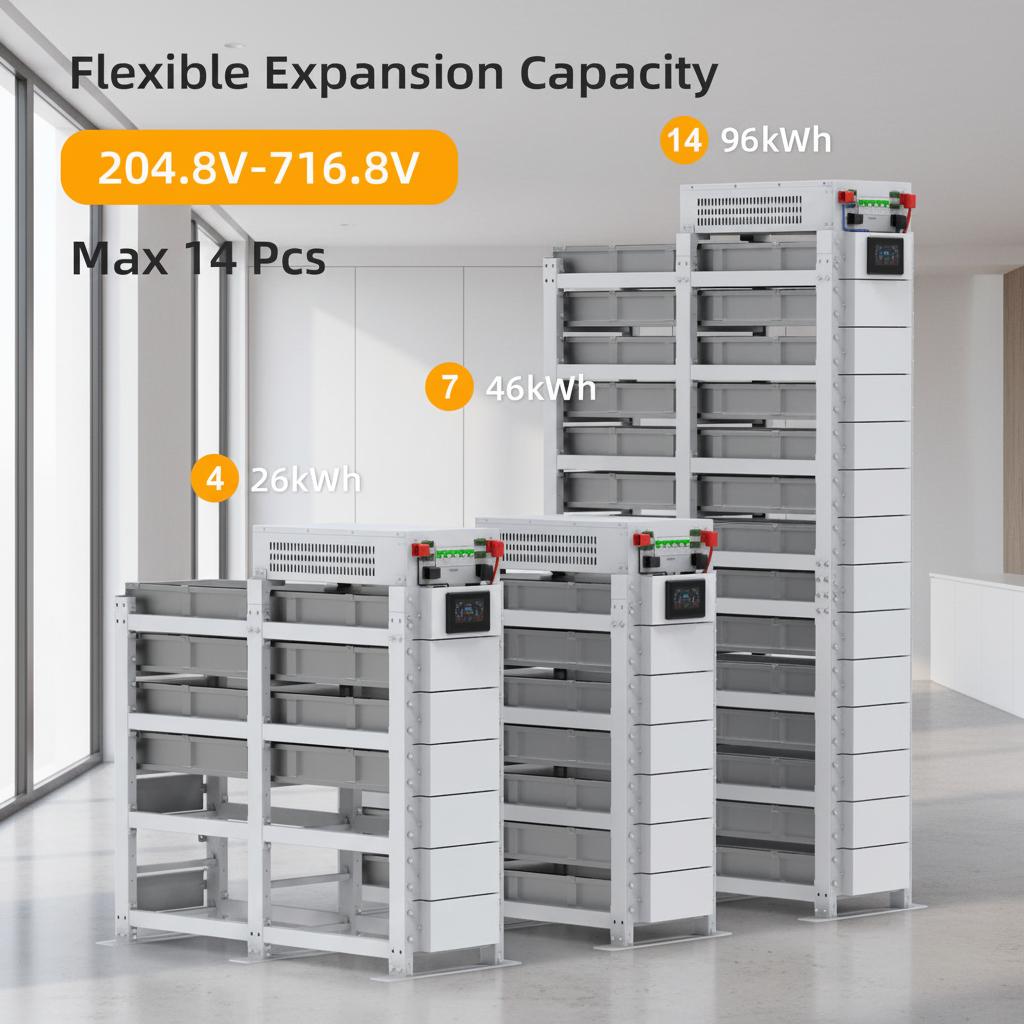 Poland Stock High Voltage LiFePO4 Battery DC 200V-1000V 50kWh 100kWh Home Energy Storage System BYD Blade Battery Solar Bank