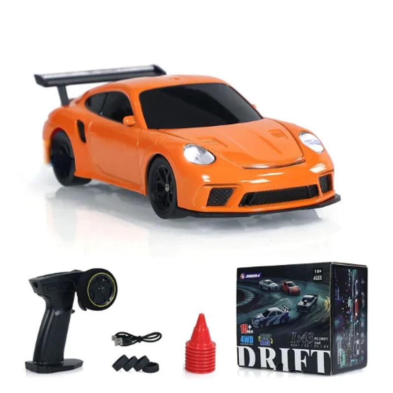 2.4G RC Drift Car 1/43 4WD Радиоуправляемая Машина Высокоскоростная Полноприводная Радиоуправляемая Мини Гоночная Машина Модель Игрушка Для Мальчика Подарок