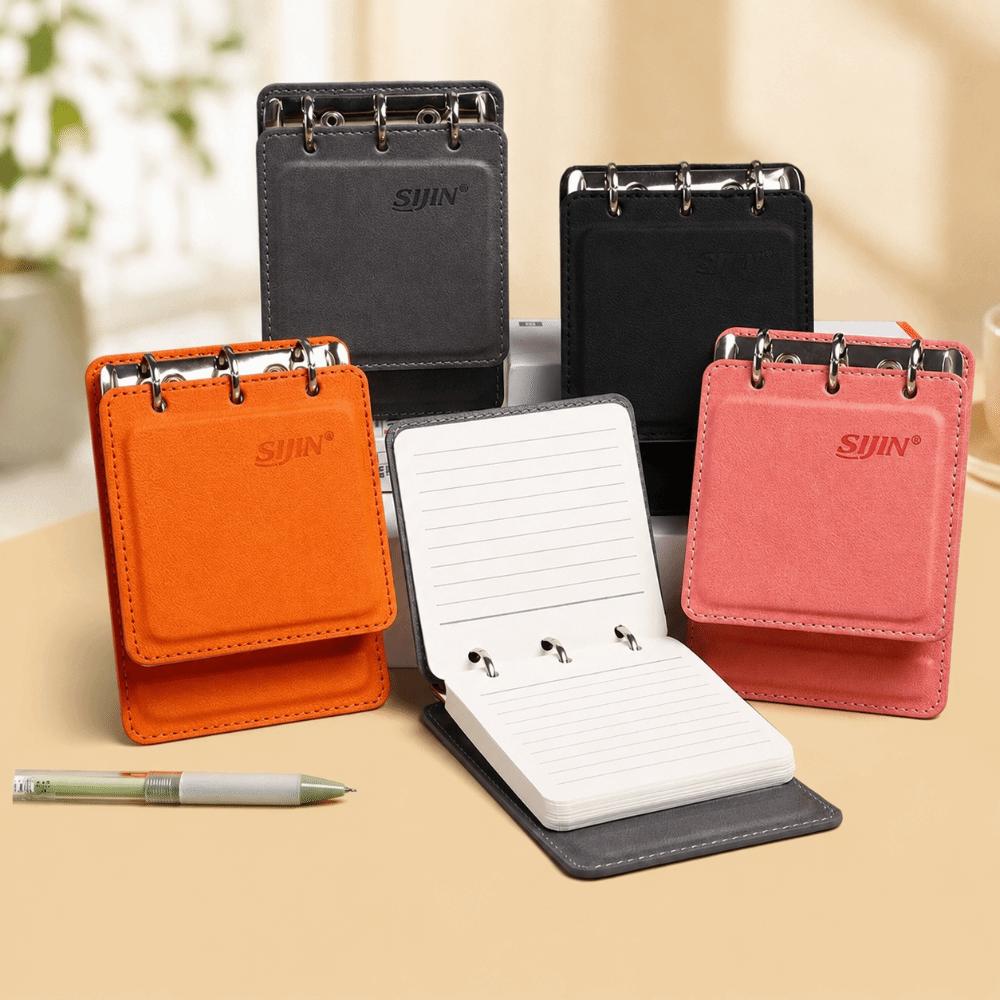 A7 Loose-leaf Notebook PU Leather Mini Journal Durable Note Pad  Travel