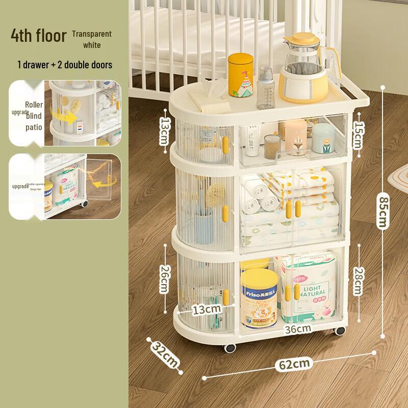 Yeya ZG-552122T(Z) Foldable Storage Cart Cabinet