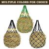 2Pcs/Set Hanging Horse Hay Bag Slow Feed Hay Feeder Bag Durable Hay Net  Equestrian Accessory