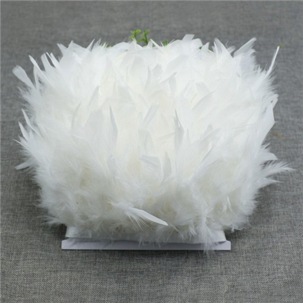 1 Метр Свадебная Вечеринка Перья Отделка Швейная Декорация Ткань для Одежды Натуральные Перья Индейки