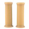 Akozon Handlebar Grips, 1" (25mm) / 1.1" (28mm) Universal Motorcycle Non-Slip Striped Vintage TPU Handlebar Grips, Fits Most Motorcycles (Beige)