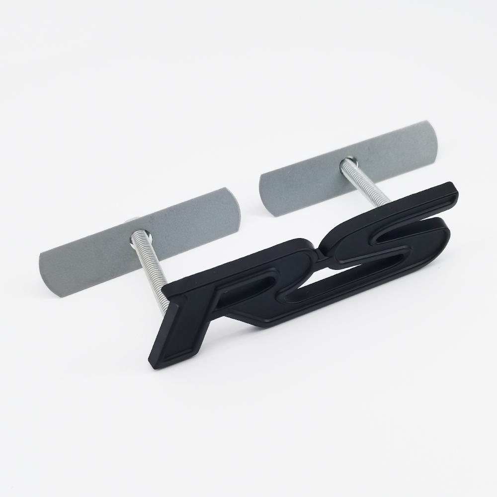3D Metal Logo RS Emblem Letters Car Front Grille Badge Rear Trunk Sticker For Honda Civic City Fit Shuttle Jazz Car Acceessories