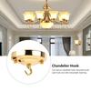 2PCS Iron Chandelier Hanging Plate Hook Ceiling Light Canopy Decoration DIY Fitting AccessoryGold