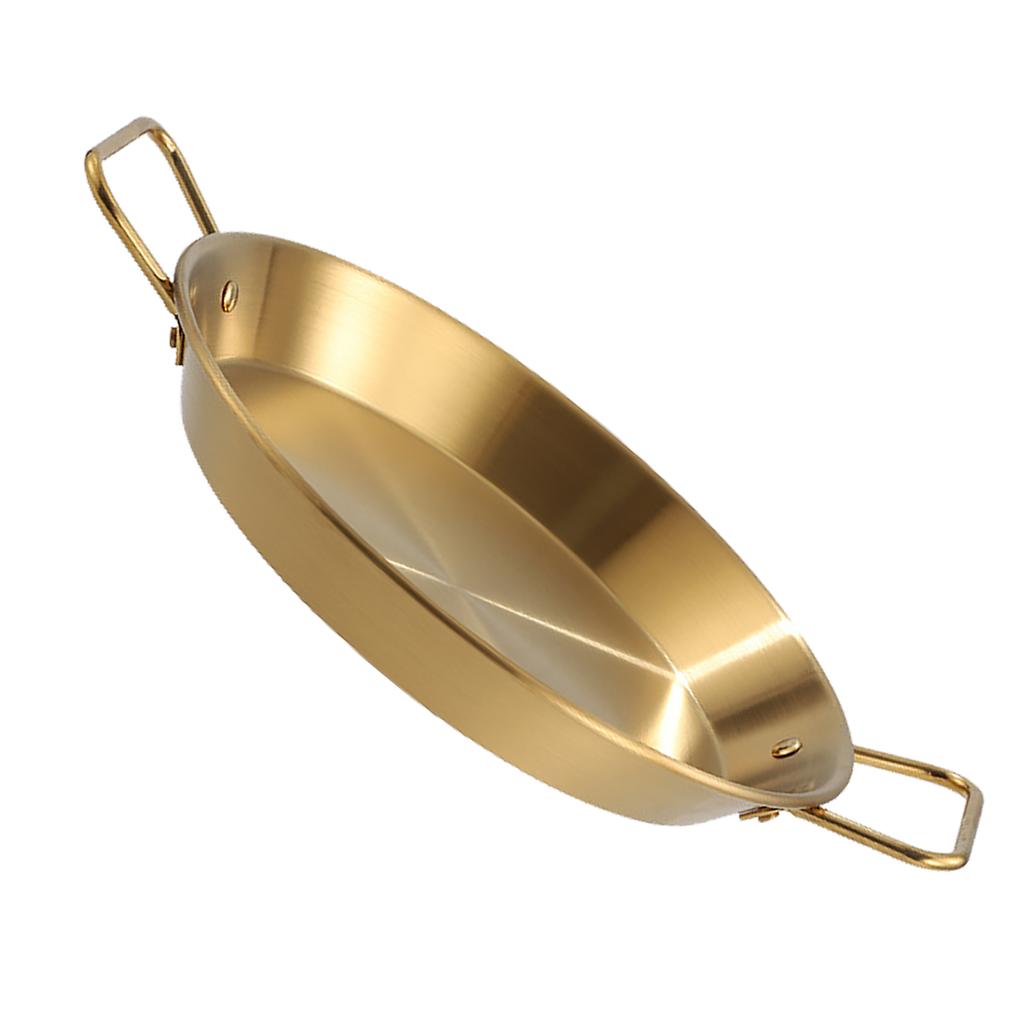 Dual Loop Handle Frying Pans Uniform Heat Transfer Stainless Steel Dual Handle Flat Bottom Skillet F