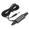 Guitar Pickup 12 Sound Holes Volume Amplifier Instrument Accessory for Acoustic Black