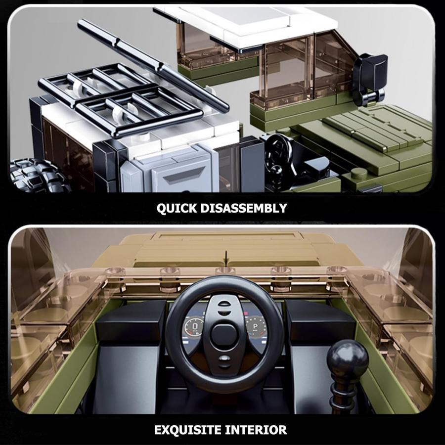 317 деталей, модель внедорожника, танка, городской машины с фигурками, подарочный набор для детей.