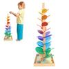 Marble Run Rainbow Sound Tree Children Fine Motor Skills Wooden Music Tree with 15 Balls Toddlers Boys Girls Educational Musical Tree Toy