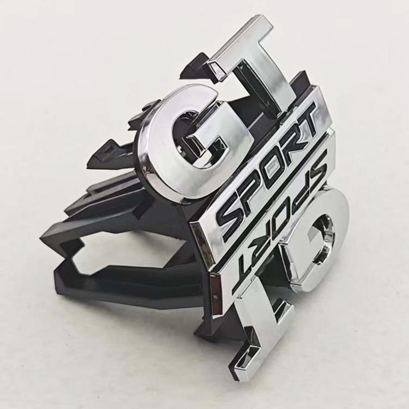 3D ABS Chrome GT Sport Logo Grille Car Front Grill Emblem For Volkswagen VW GT Sport Badge Accessories