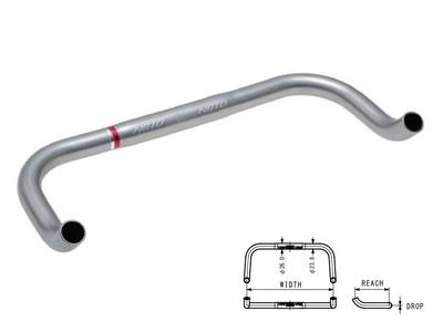 NITTO Алюминиевый руль-бычьи рога светло-серый 400 мм HBR15302 RB-018 (26,0) (Бронзовый)