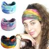 Эластичная повязка на голову для йоги, хлопковая широкая повязка на голову с бантом, тюрбаны, тай-дай повязка на голову, для пеших прогулок