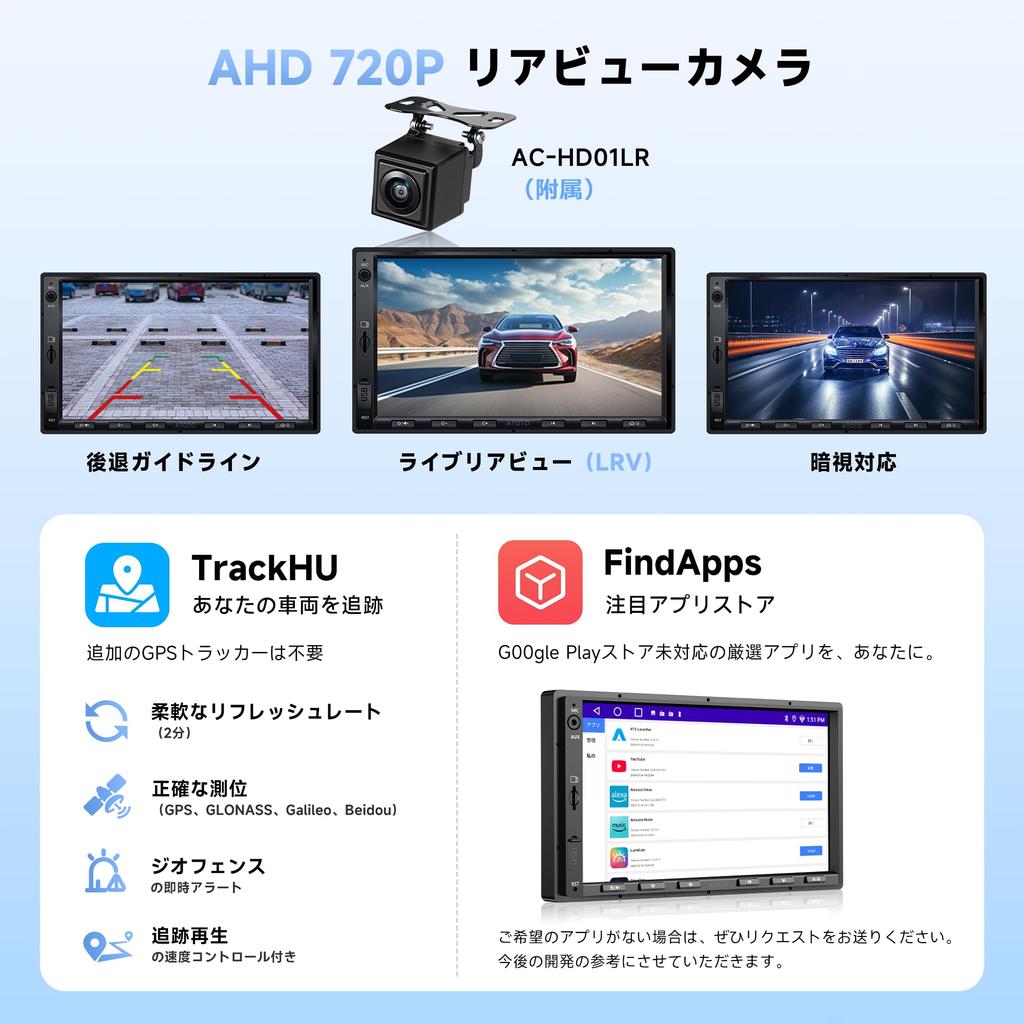 ATOTOZONE A5L Android Display Audio Android CarPlay Android Auto Wireless 24 EQ Video HD Input Rearview Steering GPS Voice Control 2DIN, 7-inch
