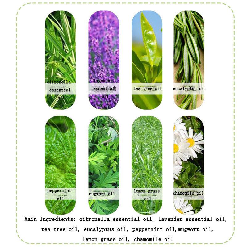 Регулируемый браслет от комаров с растительными эфирными маслами в силикагеле - доступен в нескольких цветах