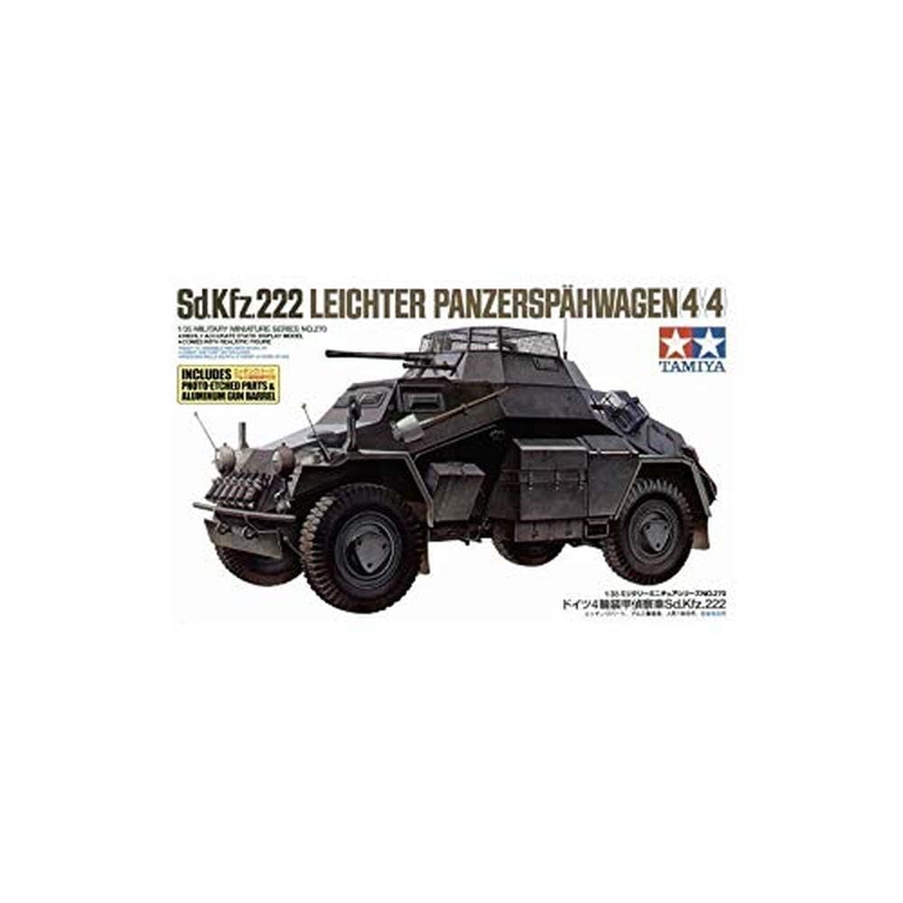 Tamiya Military Miniature Series 270 German Army Armored Reconnaissance Vehicle with Etched Plastic Model Kit 35270 1/35 No. 4-Wheeled Sd.Kfz.222