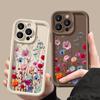 Чехол с цветочным принтом для iPhone 16 Pro Max 15 14 Plus 13 12 Pro 11 XR XS 8 7 цветов, матовый противоударный чехол для защиты линз, мягкий чехол из ТПУ