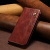 Luxury Retro Slim Leather Phone Wallet Case Stand For iPhone Xiaomi Redmi Huawei Samsung Google OnePlus Magnetic Card Flip Book Cover Bag