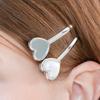 HAS HE039 Pearl & Mirror Heart Pin