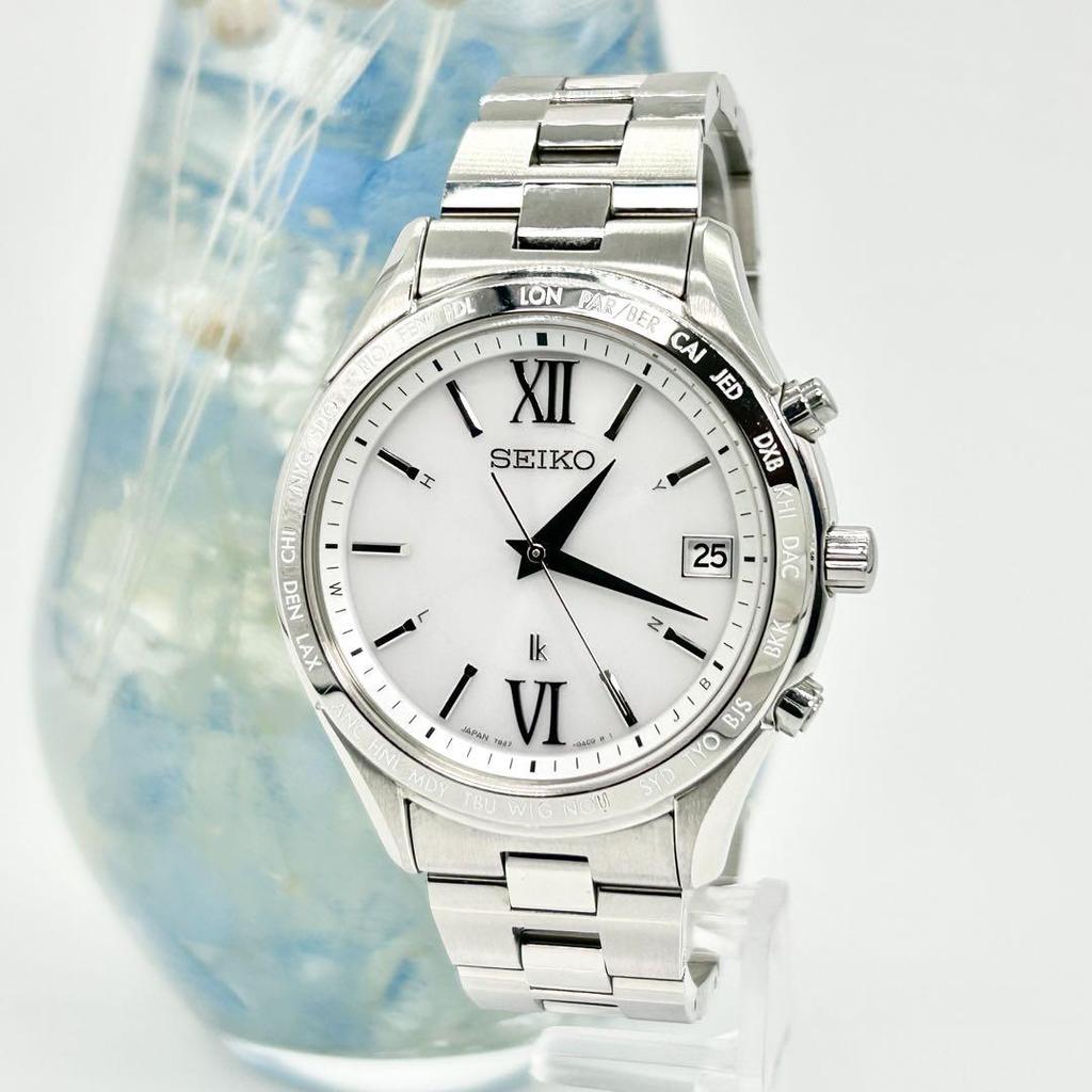 [USED] SEIKO LK Lucia World Timer Solar Radio Controlled Wristwatch