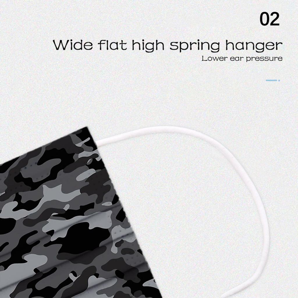 50 шт. детская маска с принтом одноразовая маска для лица промышленная 3-слойная ушная петля