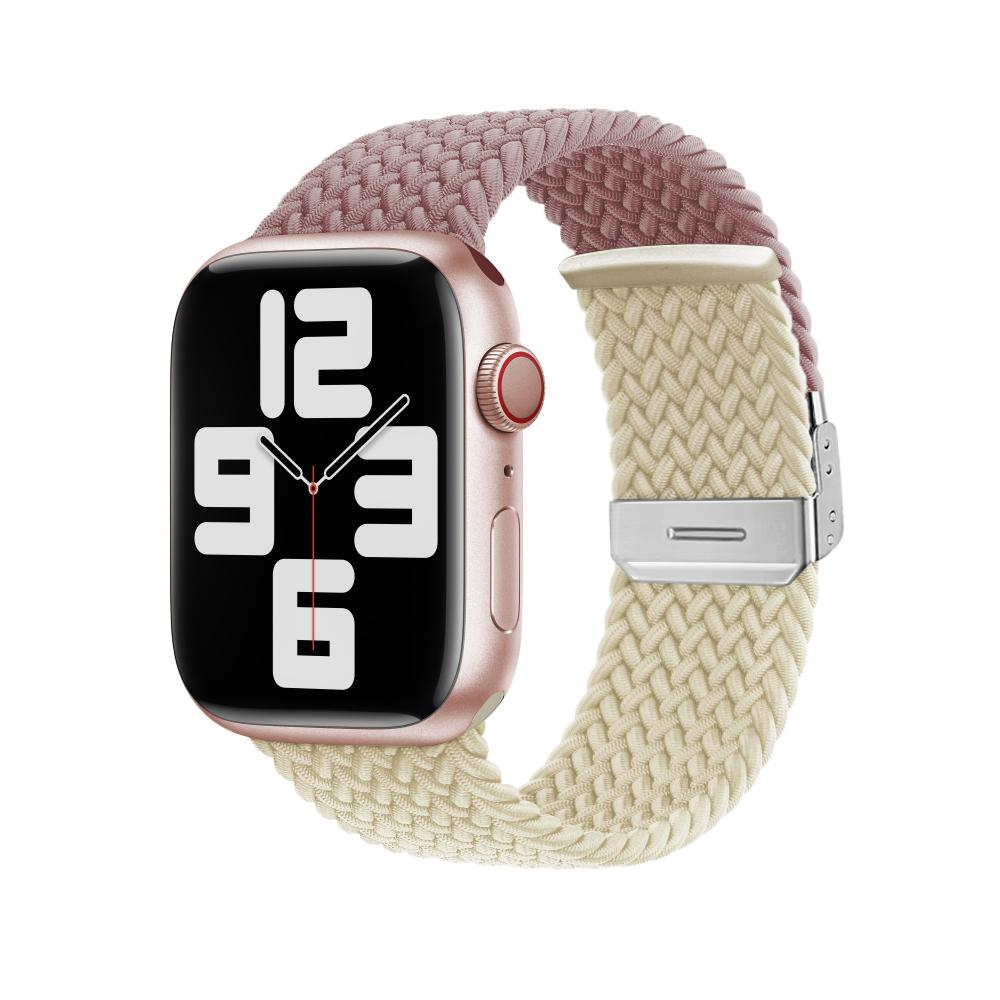 Плетеный нейлоновый ремешок для Apple Watch Band Ultra 10 9 8 7 49 мм 46 мм 45 мм 44 мм Регулируемый браслет 6 5 4 SE 41 мм 42 мм 40 мм Correa