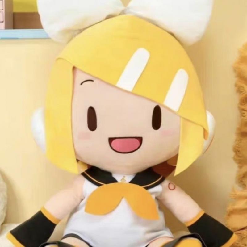 Плюшевая Кукла Хацунэ Мику Аниме Декор Тряпичная Кукла Мягкие Игрушки Портативный Подарок Девочке Фигурки Рин Кагамине Лен Кагамине Милые