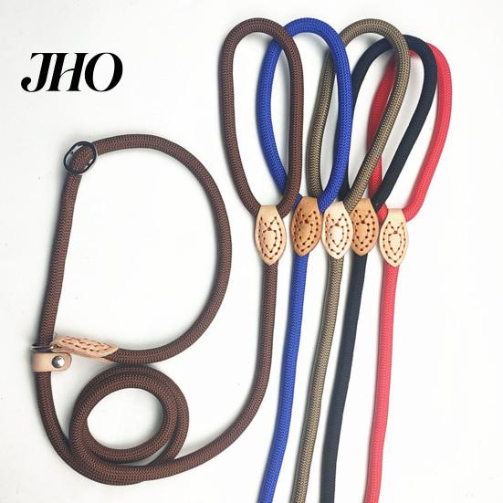 Heavy-duty Braided Rope Dog Harness Slip Leads for Dogs Heavy Duty Nylon Leash Pet Large Breeds Medium No Pull Training Walking Control Sturdy Lead