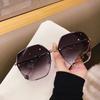 Women's Sunglasses Frameless Trimming Sunglasses Female Online Influencer Uv Protection Glasses Trendy Women
