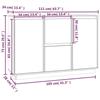 814313 vidaXL Buffet Black 111x34x75 Cm Solid Pine Wood