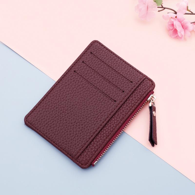 Small Fashion Credit ID Card Holder Slim Leather Wallet With Coin Pocket Man Money Bag Case For Men Mini Women Business Purse