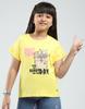 Girls Printed Round Neck Half Sleeve Top