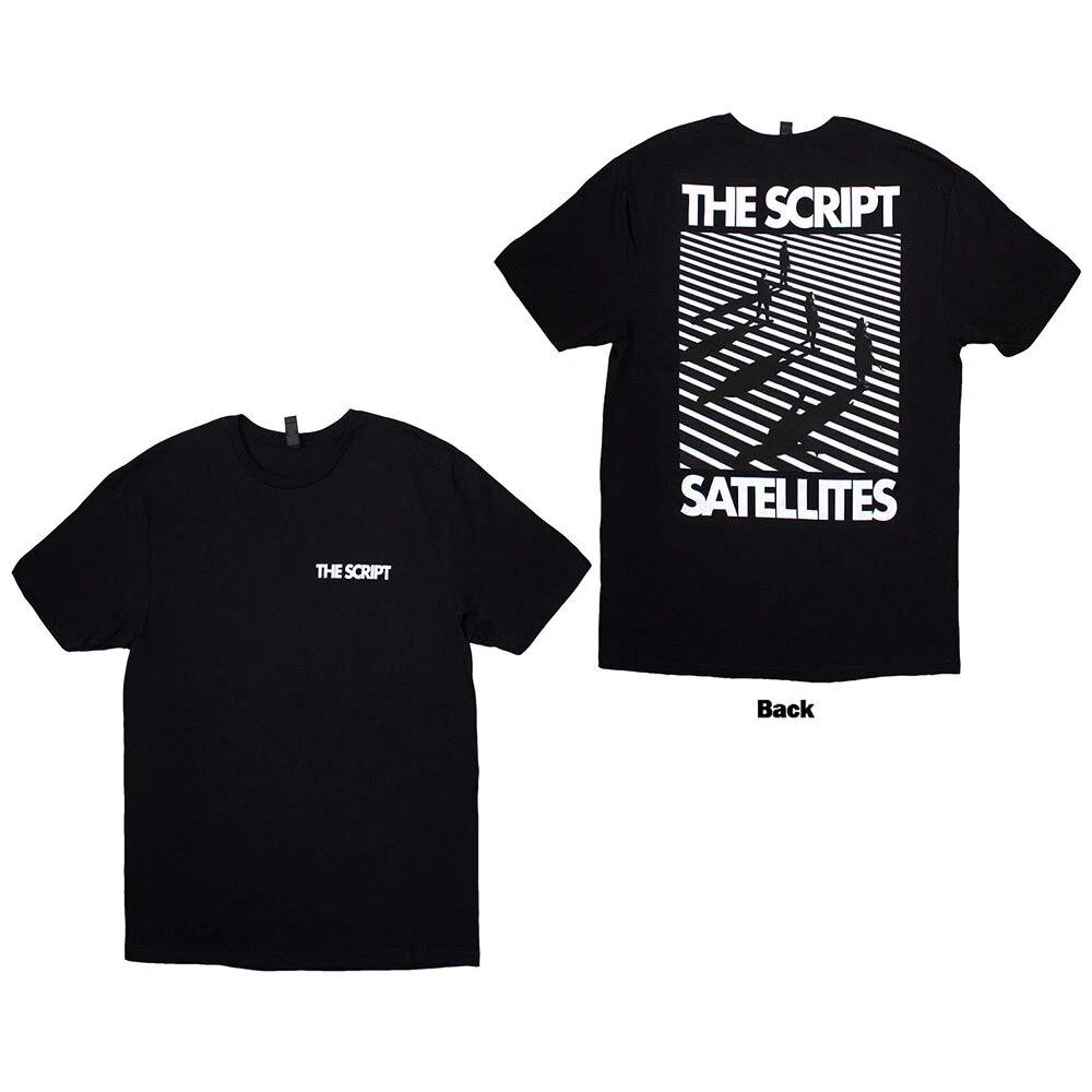The Script Satellites & Pocket Logo T-Shirt Black New