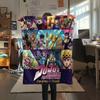 1PC Jojos Bizarre Adventure Patterned Flannel Blanket Suitable For All Seasons For Home Decor Warmth And Comfort Gifts Holiday Present